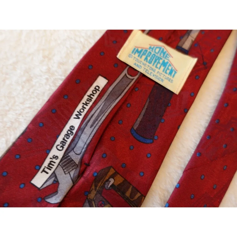 Vintage‎ Home Improvement Tie Mens Tim's Garage Tool Time TV USA 90s Binford